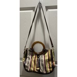 Relic Women's Multicolor Woven Striped Handle Tote Bag - Multi Pockets